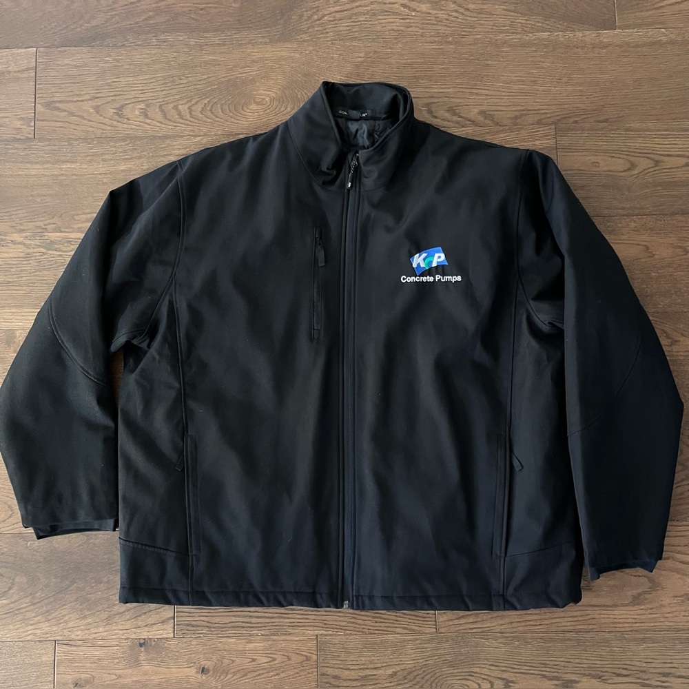 COAL HARBOUR Men’s Black Jacket Size 4XL KCP CONCRETE PUMPS Company Logo
